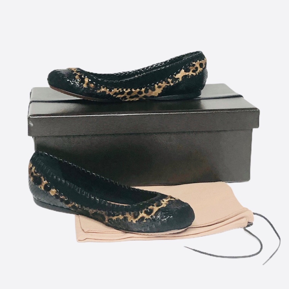 RELIST TOMORROW LAST CHANCE Alaia Bl Python/Leopard Pony Hair Trim Ballet Flat - Picture 9 of 9